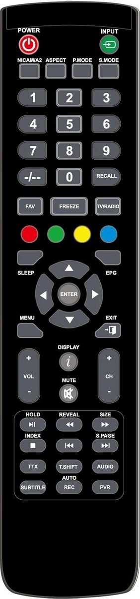 Universele Afstandsbediening voor Diverse Televisies - Infrarood Bediening
