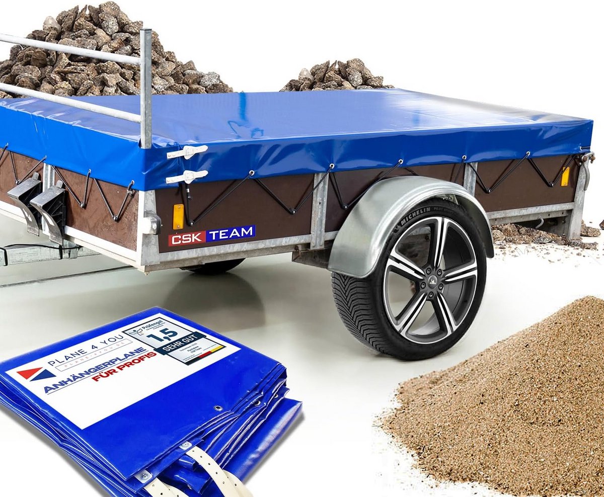 Waterdicht Afdekzeil voor Aanhanger met H-Frame | Zwaar 680 g/m² PVC