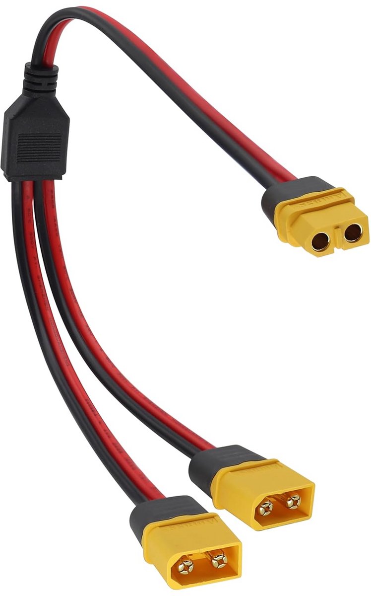 XT60 1-op-2 Y-Splitter Verlengkabel 14AWG voor Zonnepanelen en Power Stations