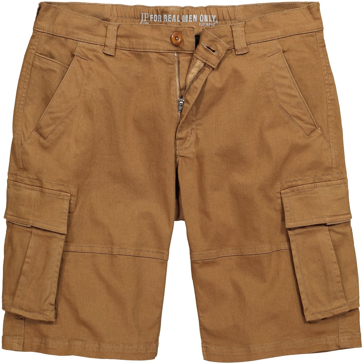 JP 1880 - Heren - Cargobermuda Buik-Fit cargozakken - Goudbruin - Maat 62
