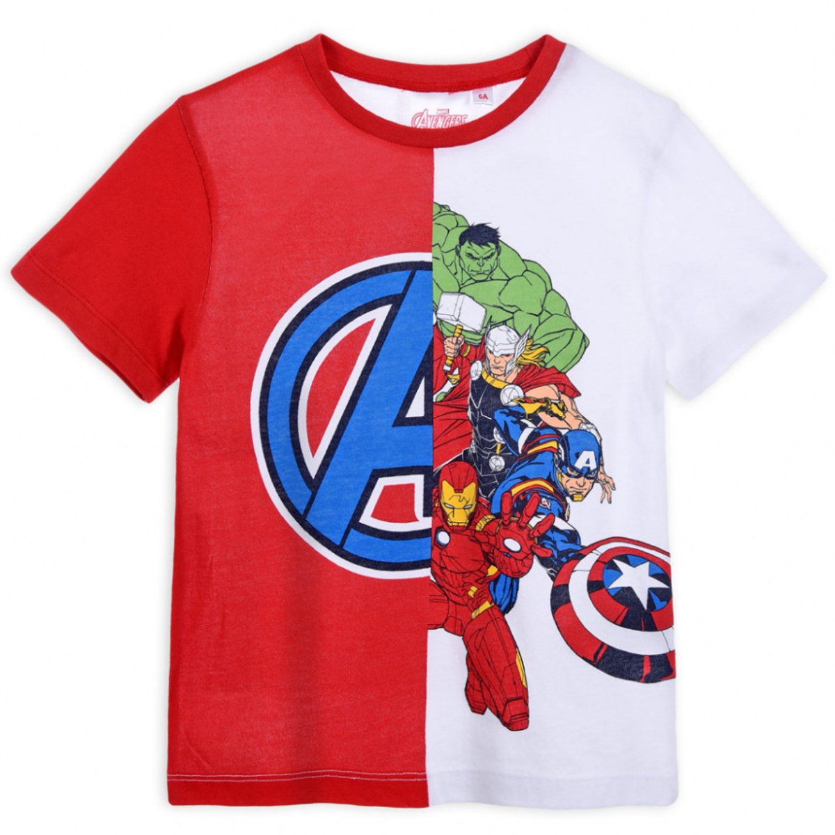 Avengers Team Red kort kinder-t-shirt, top 4 jaar / 104 cm