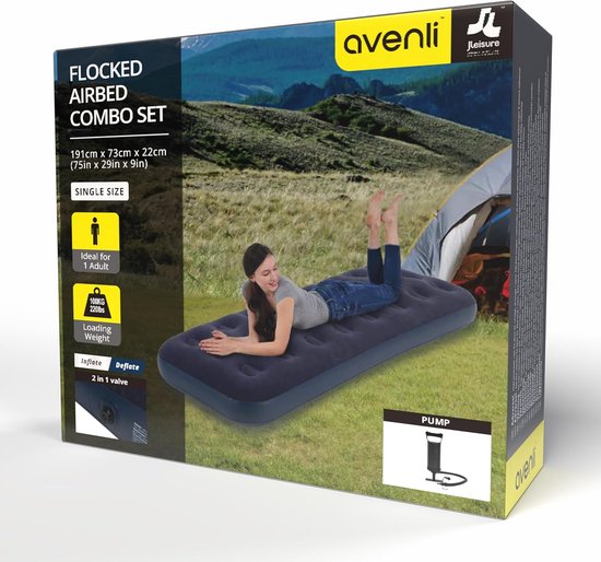 Combination Mattress - Single Bed Hand Pump 700 cm³ - 191000 cm - Blue Twin - Unisex Adults van Intex — afbeelding 4
