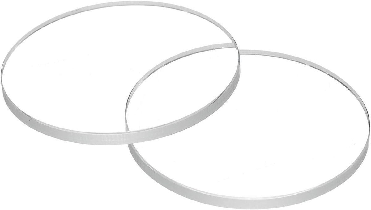 Allecto- Reserveonderdelen - Glazen - 2 stuks - 40 mm diameter - Rond - Horlogeglas - Compatibel voor Merk - Schokbestendig - Transparant - Vervanging