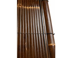 TuinChamp Rolgordijn bamboe zwart 150 x 200 cm - Bamboe rolgordijn voor buiten en binnen - Bamboe rolgordijnen - Natuurlijk rolgordijn hout 