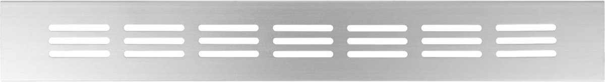 Ventilatierooster aluminium 300 x 40 mm - voor keukenplint, kast, deur, vloer, muur