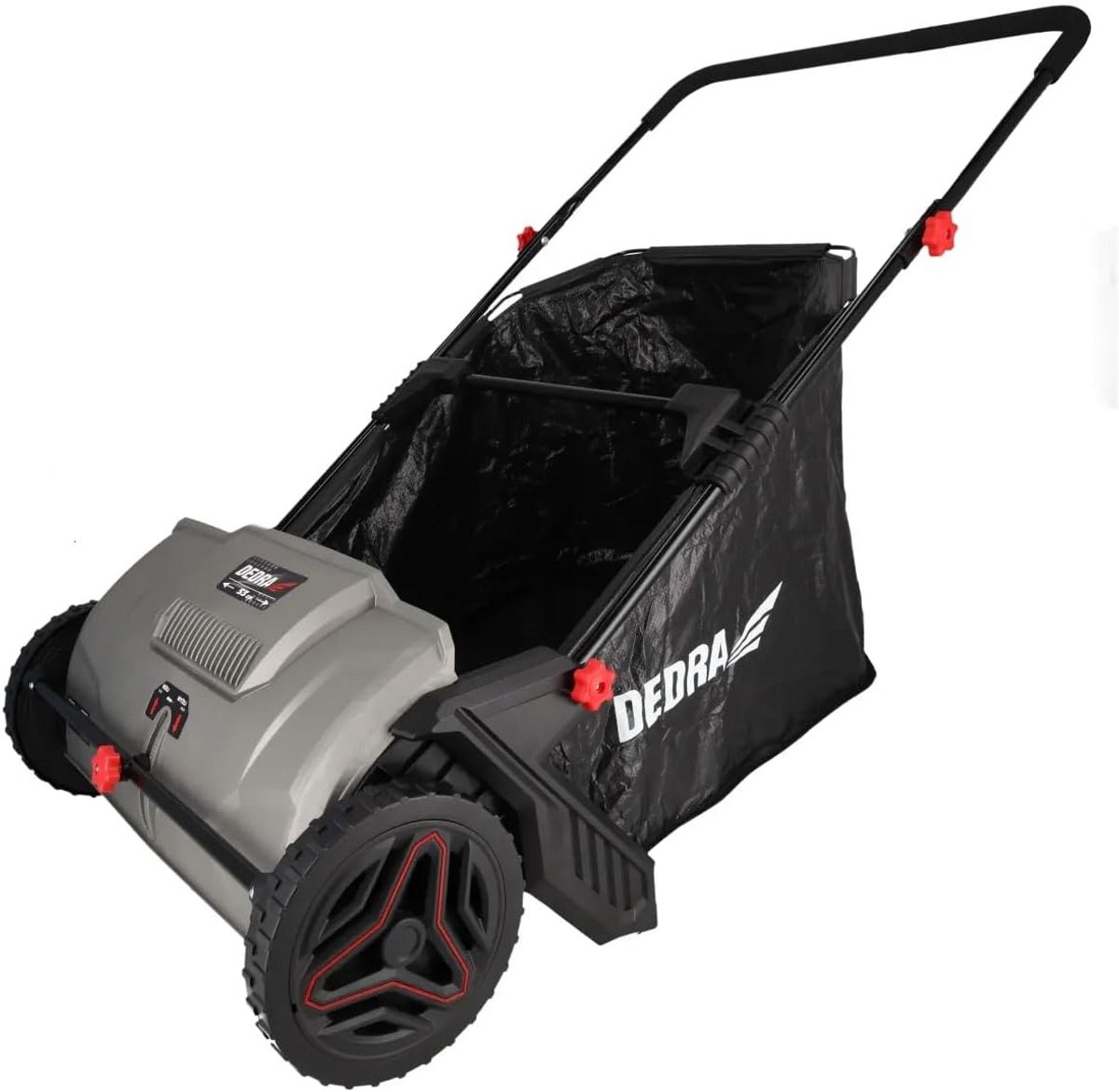 Handmatige blad- en grashark 530 mm - 100 liter mand - geruisloos werken - inklapbare handgreep - lichtgewicht