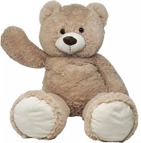 JollyPluche - Knuffelbeer - Beer - Knuffel - Beer - Knuffels - Pluche Beer - Knuffel Beer - Teddy Beer - Licht Bruin - 100 cm