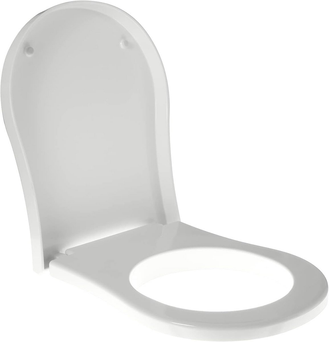 Toiletbril voor Nic Design Pixel - Thermohardend - Wit - Roestvrij Staal - Soft Close en Normale Sluiting