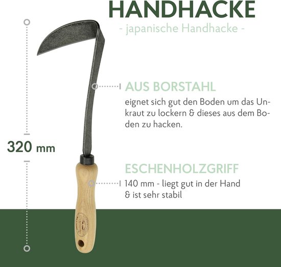 Professionele Japanse Handhak voor Onkruidvrij Tuinieren — afbeelding 5