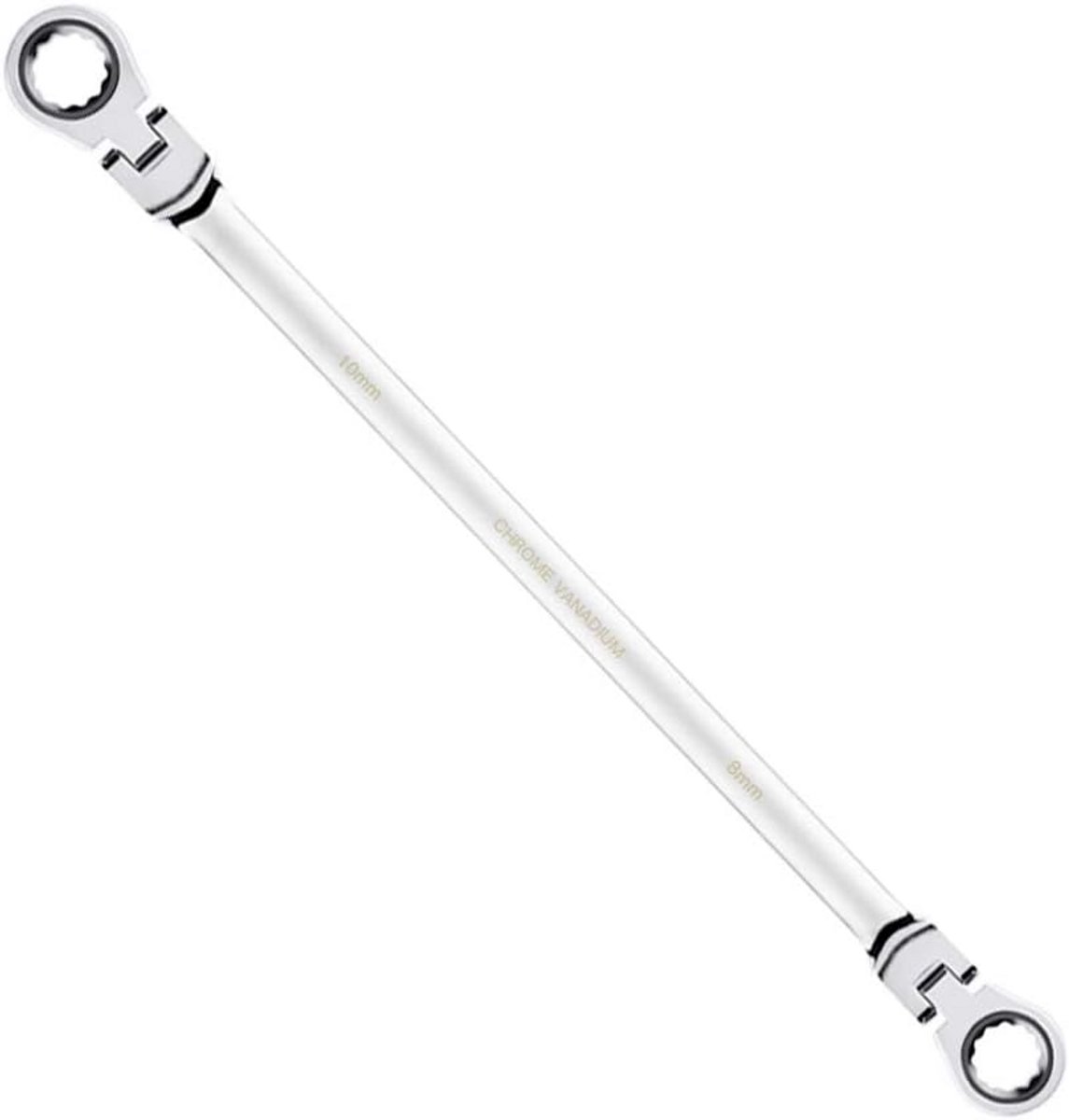 Extra Lange Flexibele Ratelsleutel Dubbele Kop Chroom Vanadium 72 Tanden Metrisch 8x10mm
