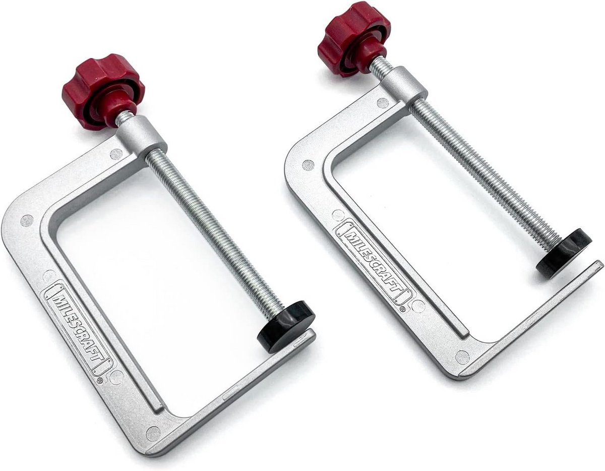 Spoorklemmen voor Track Saw en T-Track Geleiders - Compacte en Lichtgewicht Klemmen (2 Pack)