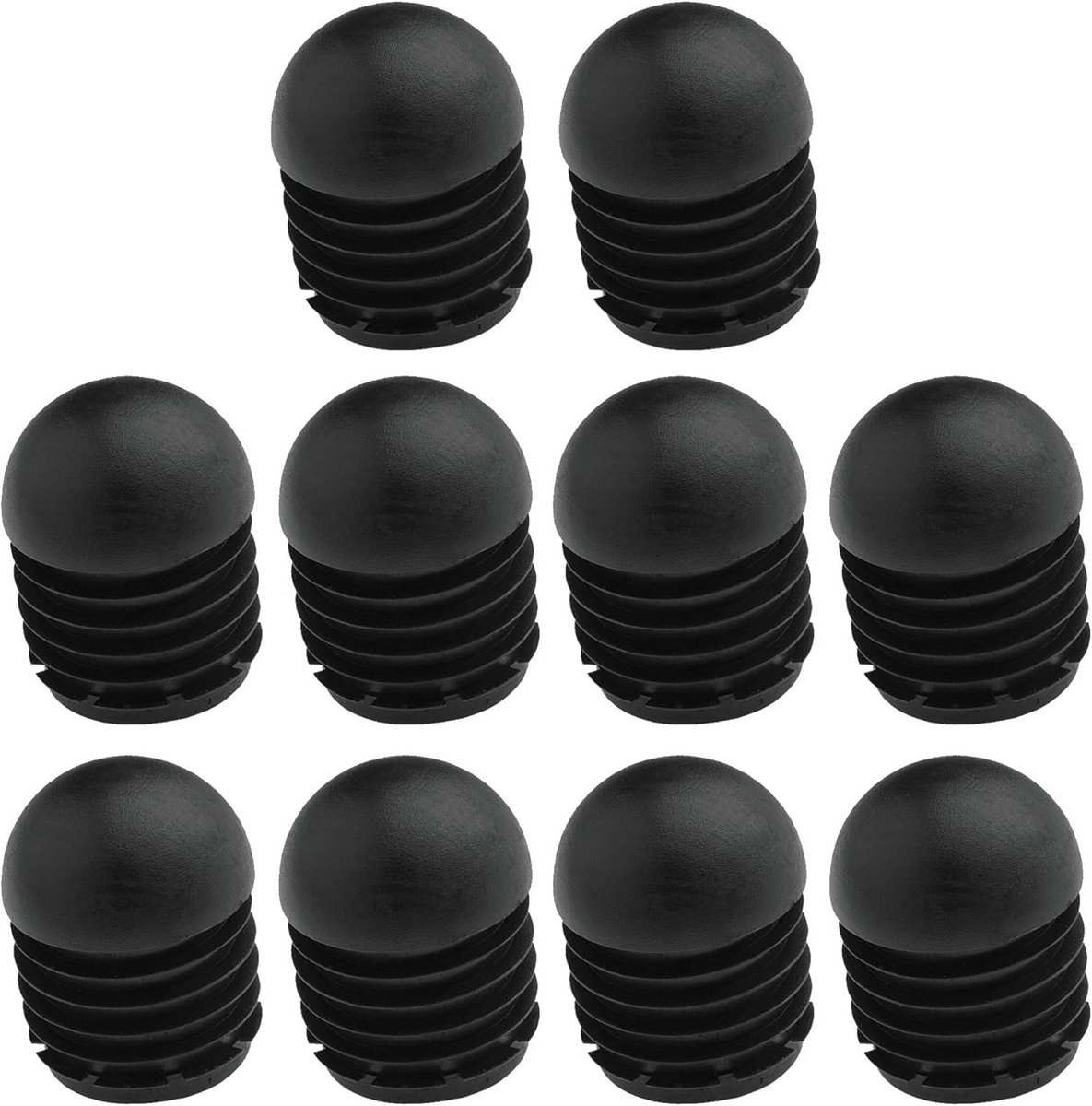 10 Stuks Ronde Stoel- en Tafelpoten Doppen Zwart 30 mm Antislip