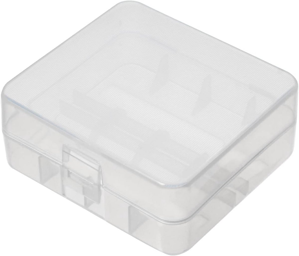 Batterijopbergkoffer 26650 Transparant - Batterij Organizer Box 2 Vakken voor thuis en reizen, 2 stuks