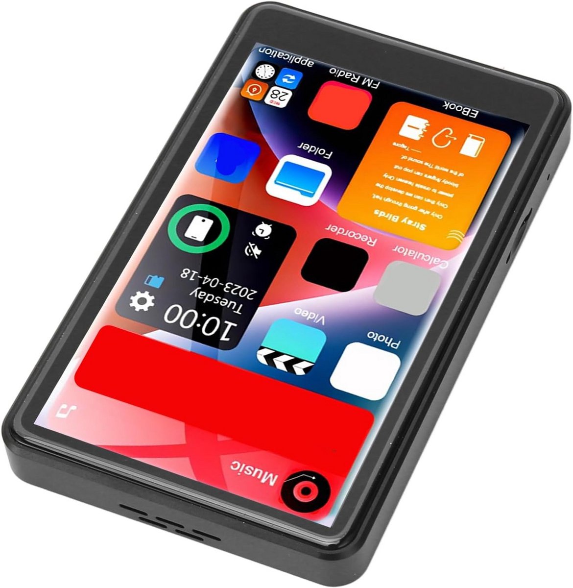 4 Inch Touchscreen MP3 Speler met Bluetooth 5.0 en 16GB Geheugen