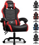 GTPLAYER - Chaise Gaming - Met Verstelbare Hoofdsteun en Lendensteun - Rouge