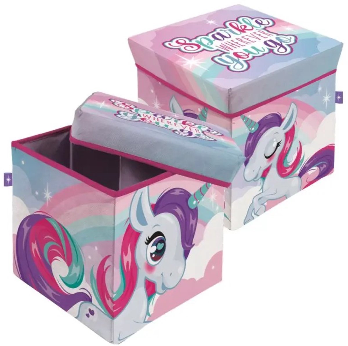 Unicorn Sparkle opbergbox 30 x 30 x 30 cm