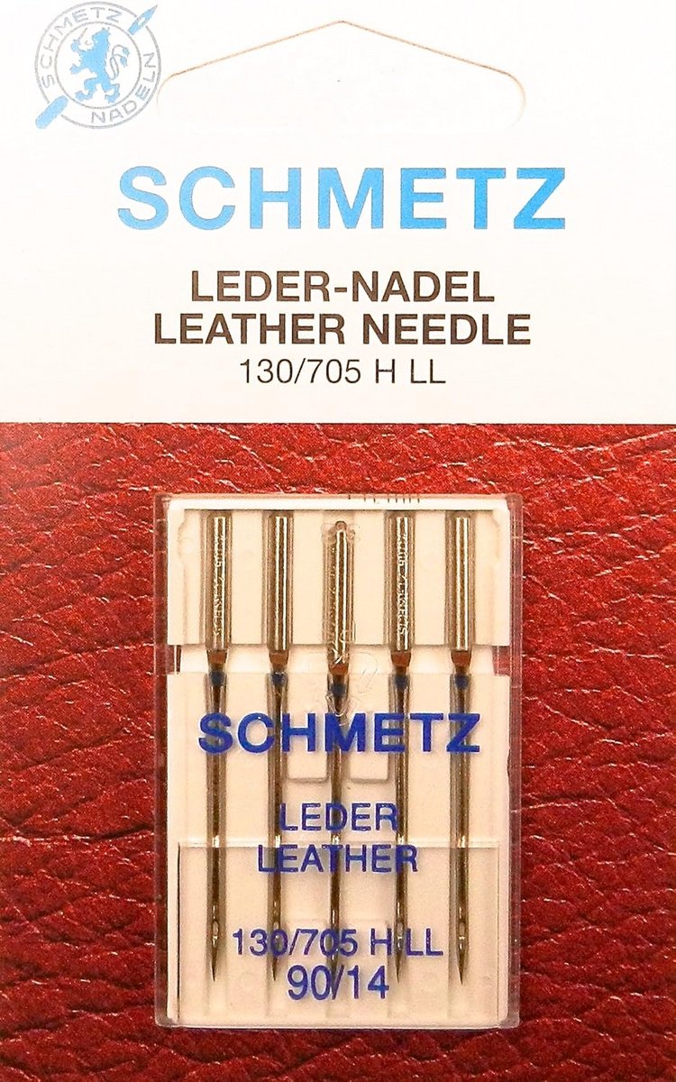 Naaimachine naalden voor leer en suède - Platte schacht - Maat 90/14 (5 stuks)