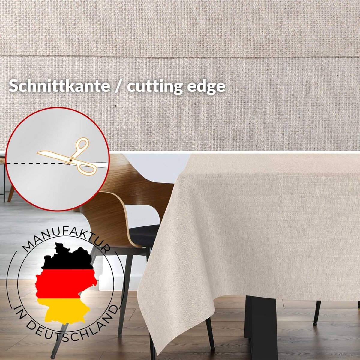 Waterafstotend Damast Tafelkleed Katoen Polyester Beige Grijs 300x140 cm - Kreukvrij
