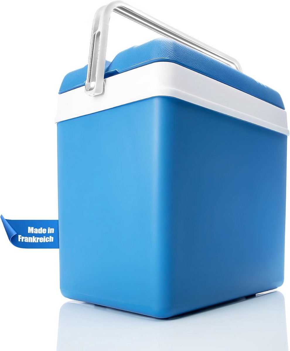 Isoleerbox 24 Liter Blauw/Wit - Koelbox voor Camping en Picknick met Lange Koeltijd