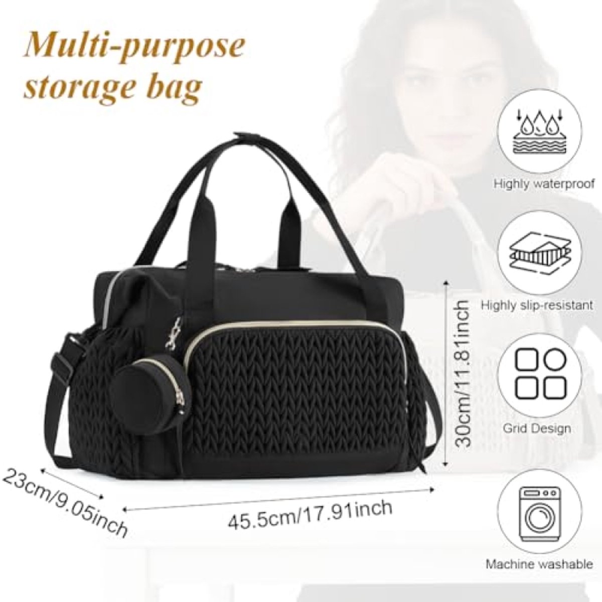 Luiertas rugzak - Ruime babytas met geïsoleerde flessenvakken en ergonomisch design – foto 7