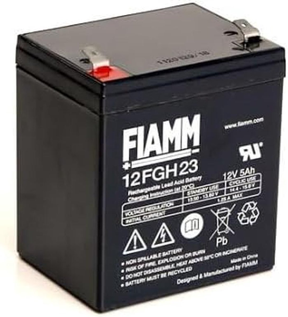 UPS Batterij - Accu - Stroomvoorziening - Snelle Ontlading - 12V 5Ah - Zwart