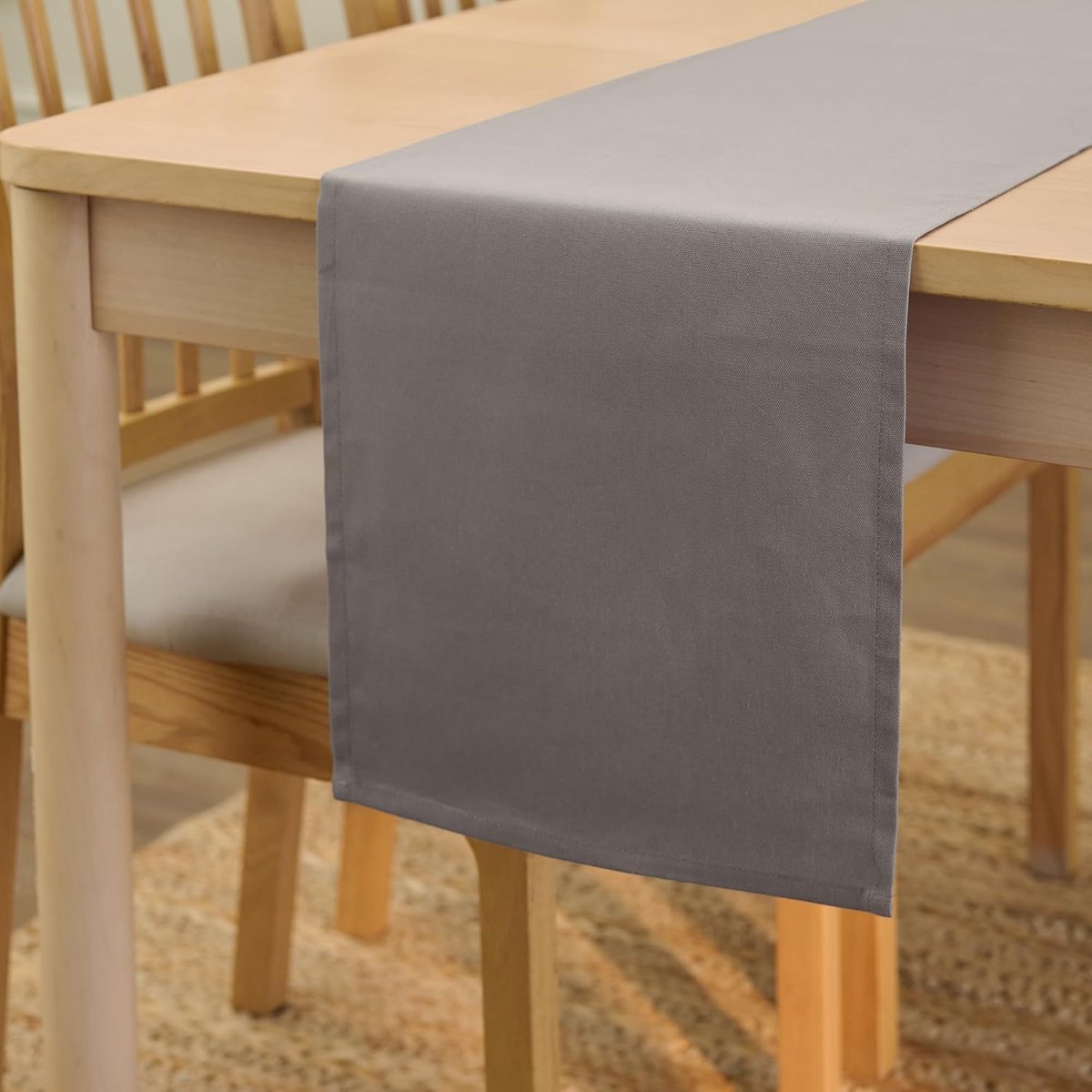 Vierkant Katoenen Tafelkleed 140x140 cm Lichtbeige voor Eettafel