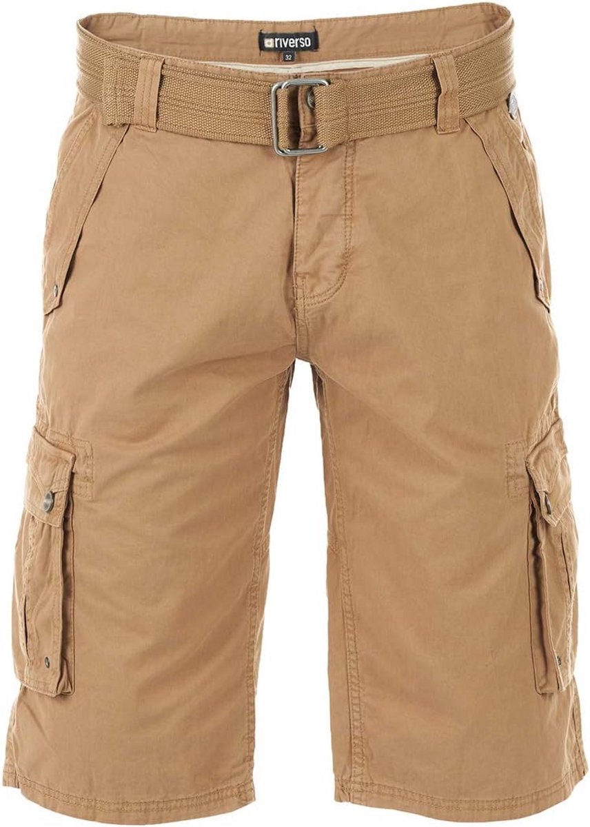 Heren Cargo Shorts Katoen met Riem Bermuda Korte Broek Diverse Kleuren