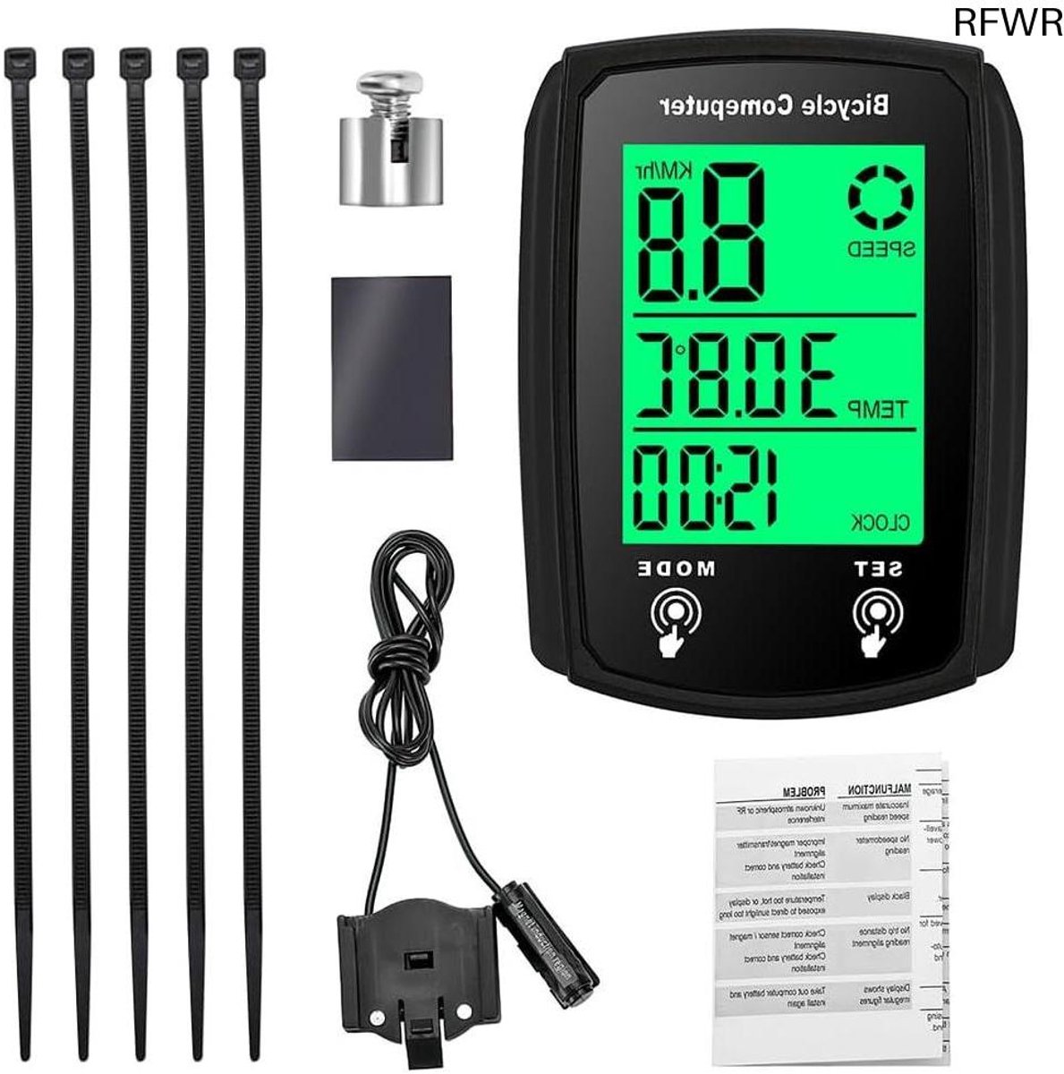 Kilometerteller Fiets - Snelheidsmeter - Fietscomputer Draadloos - Sensor