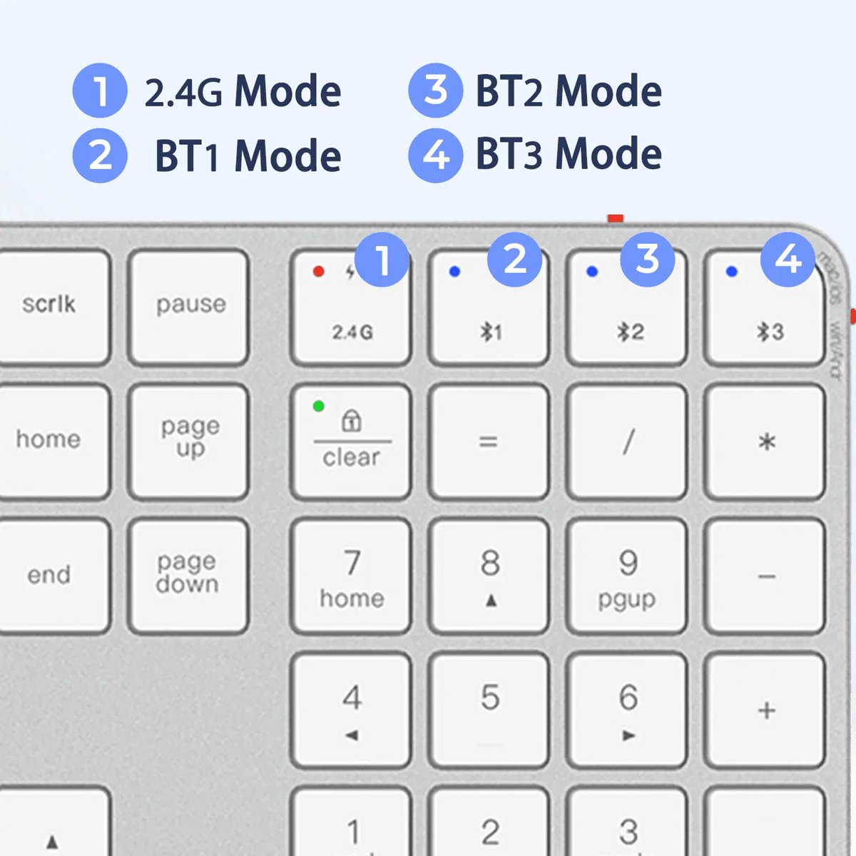 Meetion iKey K230MW - Draadloos Toetsenbord thumbnail 2