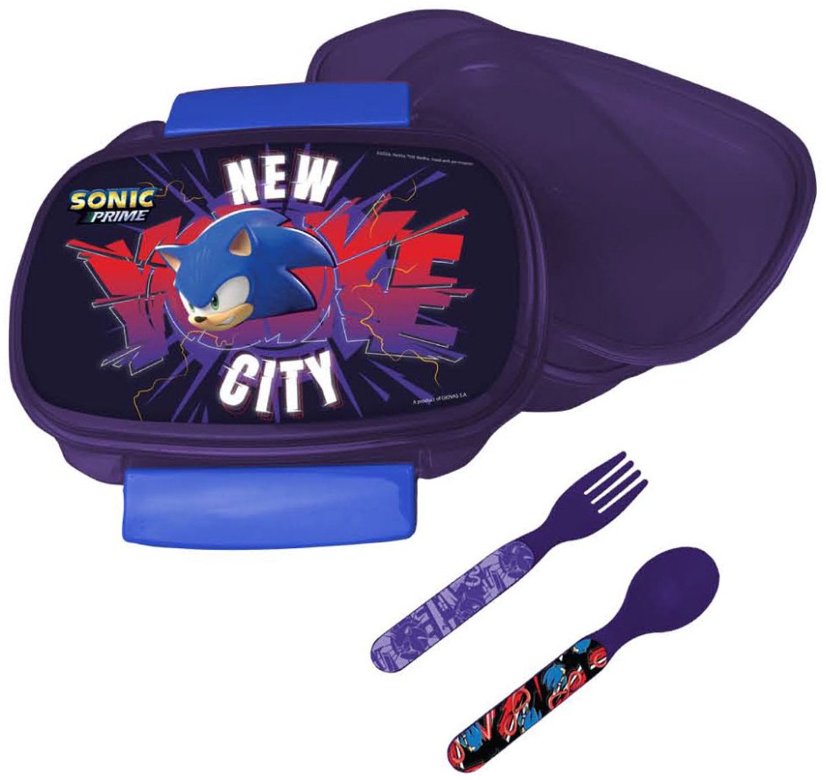Sonic the Hedgehog Geef me Sonic the Hedgehog Sandwichdoos + Bestekset