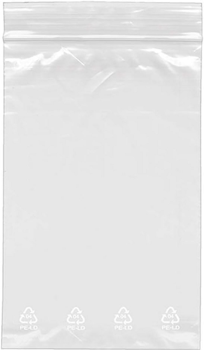 Doorzichtige Druksluitzakken 100x150 mm - 100 Stuks Hersluitbaar