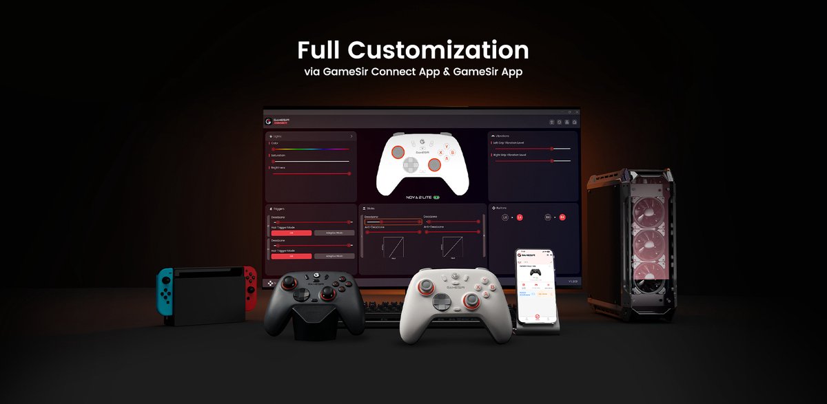 GameSir Nova 2 Lite - Draadloze Controller - Voor Switch/Switch 2/PC/Mobile - Luminous White thumbnail 5