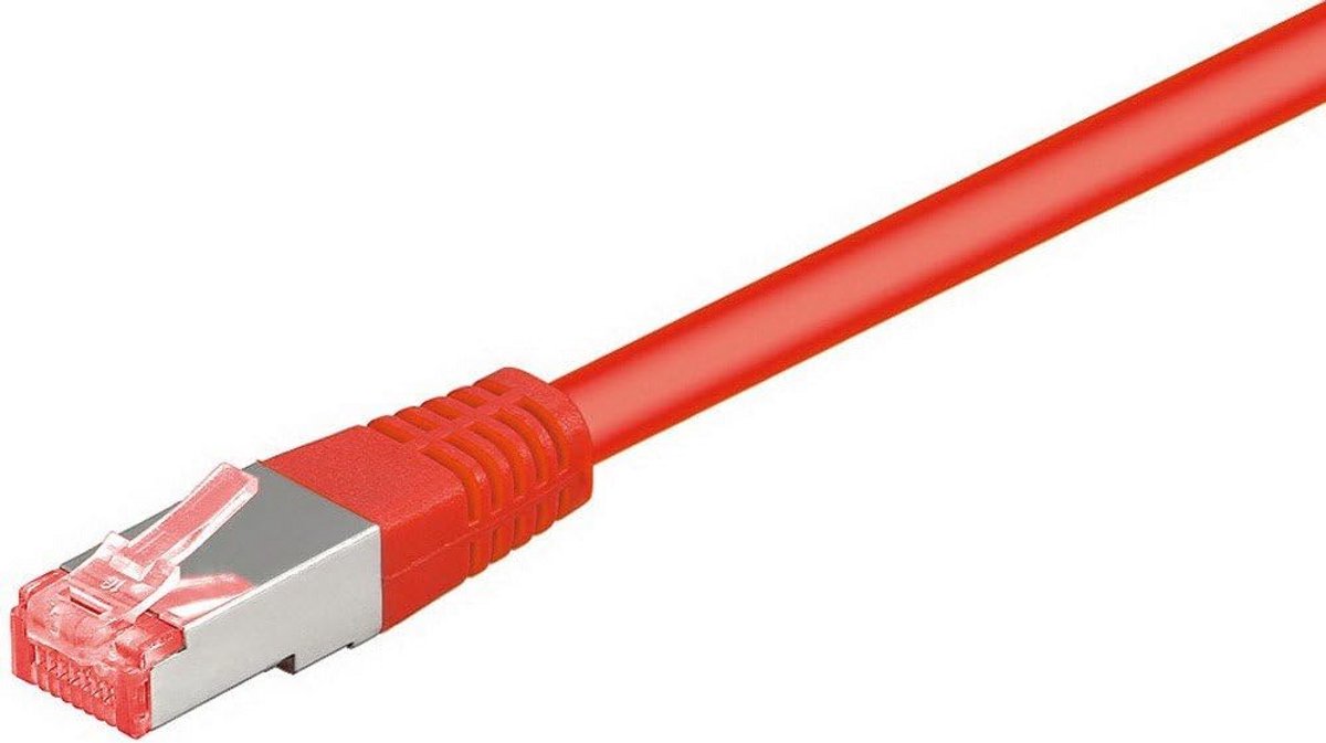 Afgeschermde CAT6 Netwerkkabel 15 Meter Rood voor Hoge Snelheid