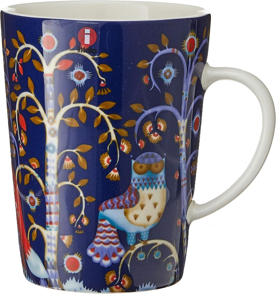 Grote Blauwe Mok met Uniek Illustratie Design