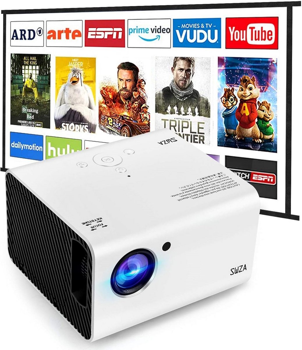 Draagbare Full HD Mini Projector met 100 Inch Scherm voor Thuisbioscoop