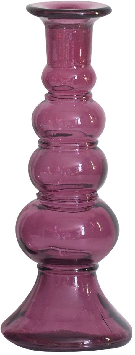 Kitsch Kitchen kandelaar gerycled glas roze