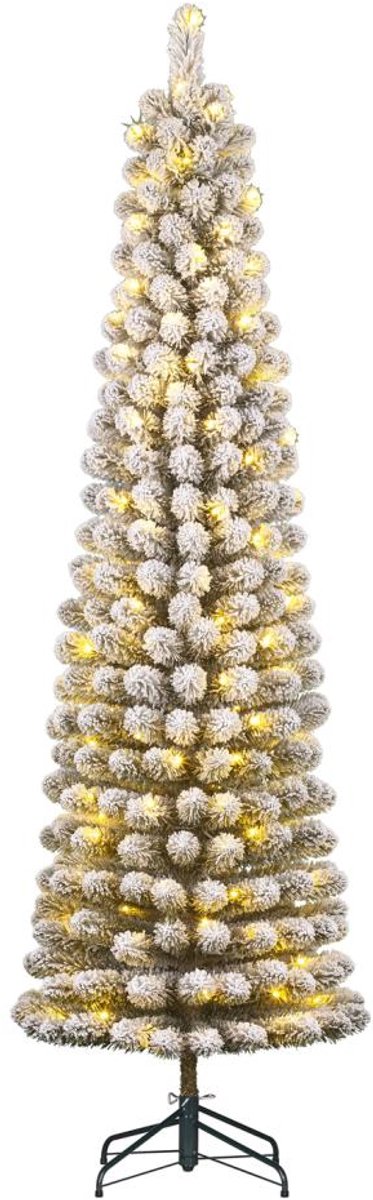 Black Box Kunstkerstboom Charlton - 63x63x260 cm - PVC/Hardnaald - Bevroren Groen - 230LED