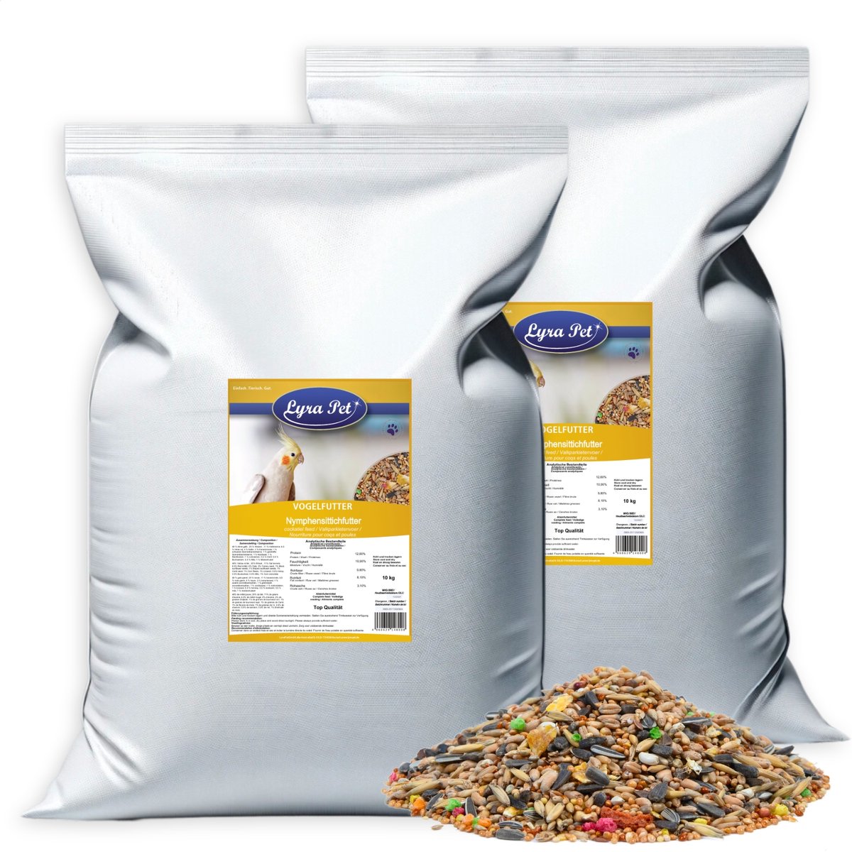 20 kg Lyra Pet® valkparkietenvoer voor grote parkieten