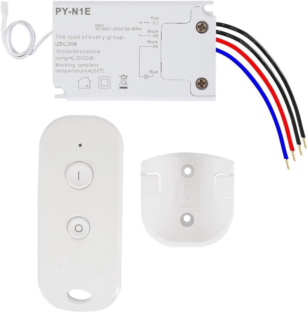 Eenvoudige LED-schakelaar met RF-afstandsbediening 22mm