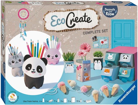 Ravensburger Eco Create Nel Mondo Delle Fate – Set Fai-da-Te Per Bambini 6+ Anni, Progetti Creativi Con Materiali Di Riciclo, Upcycling E Rispetto Dell'Ambiente