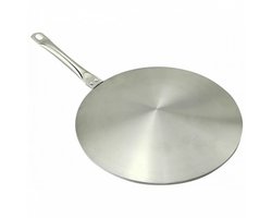Kinghoff Adapterplaat voor Inductiekookplaten - Ø23 cm - Roestvrij Staal - Handvat