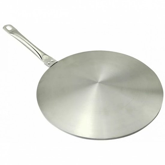 Kinghoff Adapterplaat voor Inductiekookplaten - Ø23 cm - Roestvrij Staal - Handvat