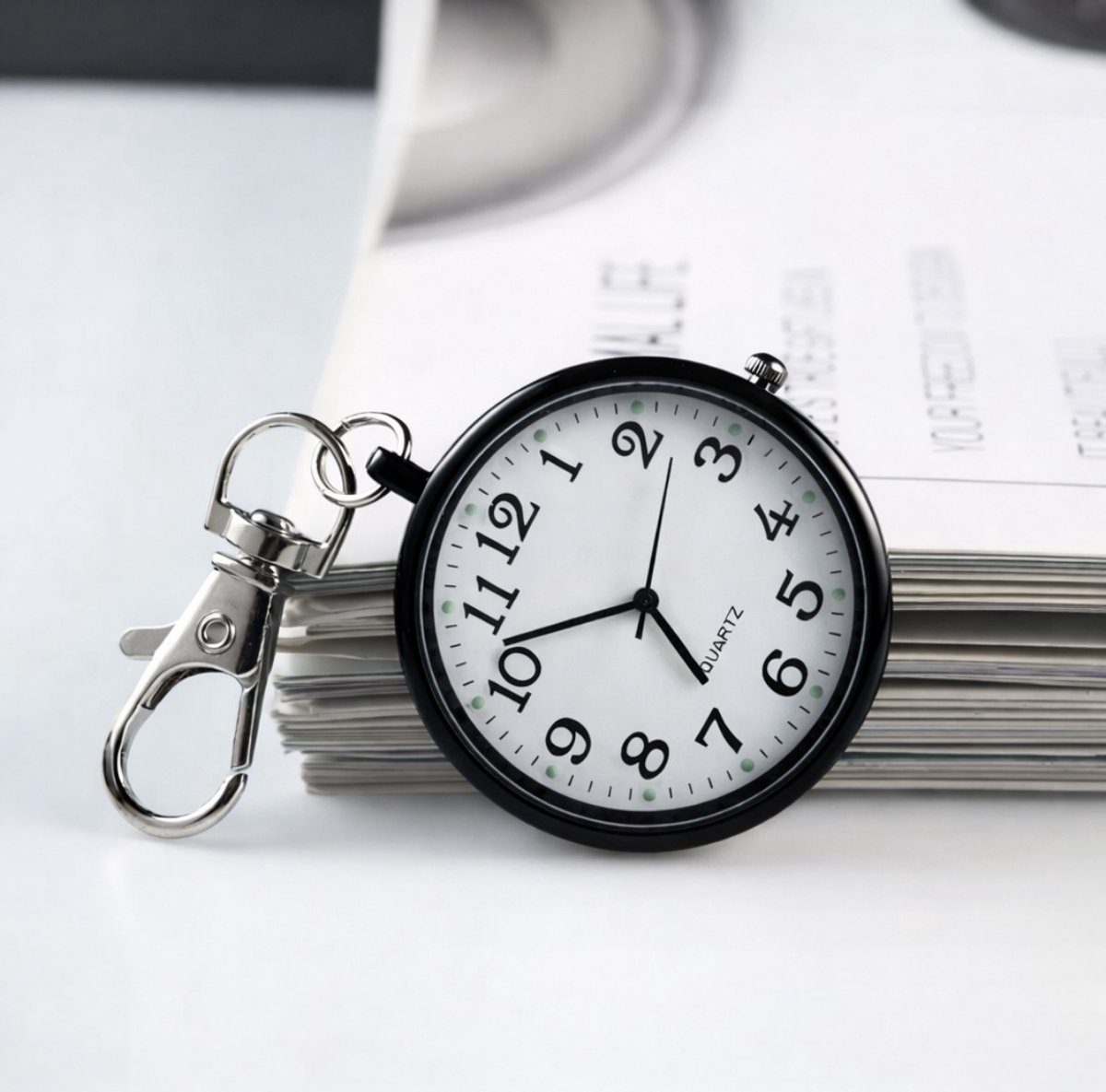 Zakhorloge - Zwart - Quartz - Draagbaar - Pocketwatch - Duurzaam - Verpleegkundige - Sleutelbos