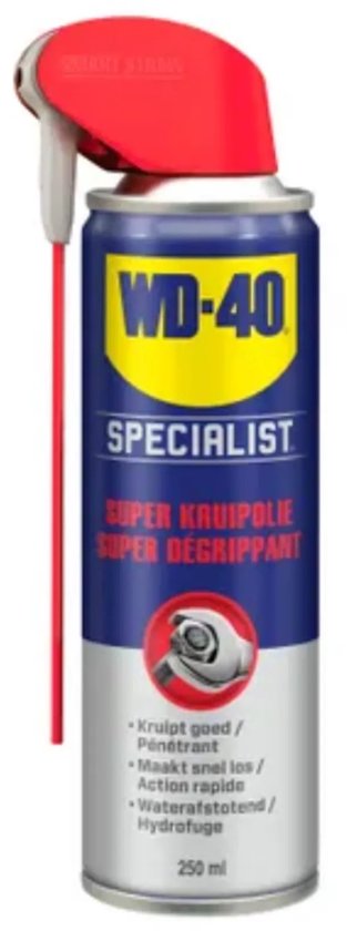 WD-40® Super Kruipolie - Voor gecorrodeerde of verroeste onderdelen - Dringt snel door - Waterbestendig - Voorkomt roest en corrosie - Smart straw -250ml