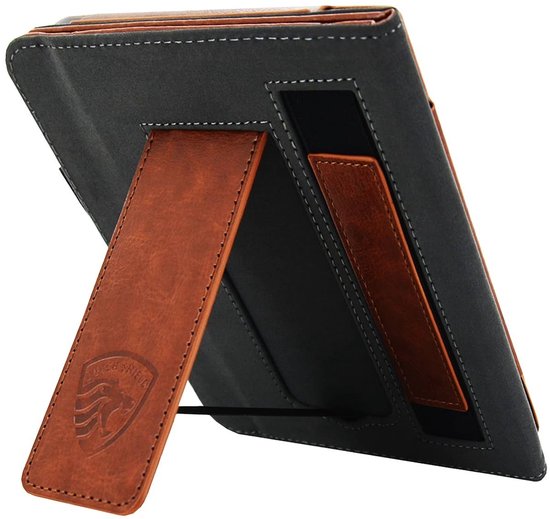 Hoesje Geschikt voor Tolino Vision 6 Sleepcover Luxe Hoes Cognac Bruin van Hoesje  — afbeelding 4