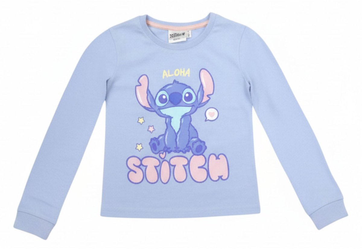 Cerda Group Stitch Pyjama Met Lange Mouwen Blauw,Roze 6 Years Kinderen