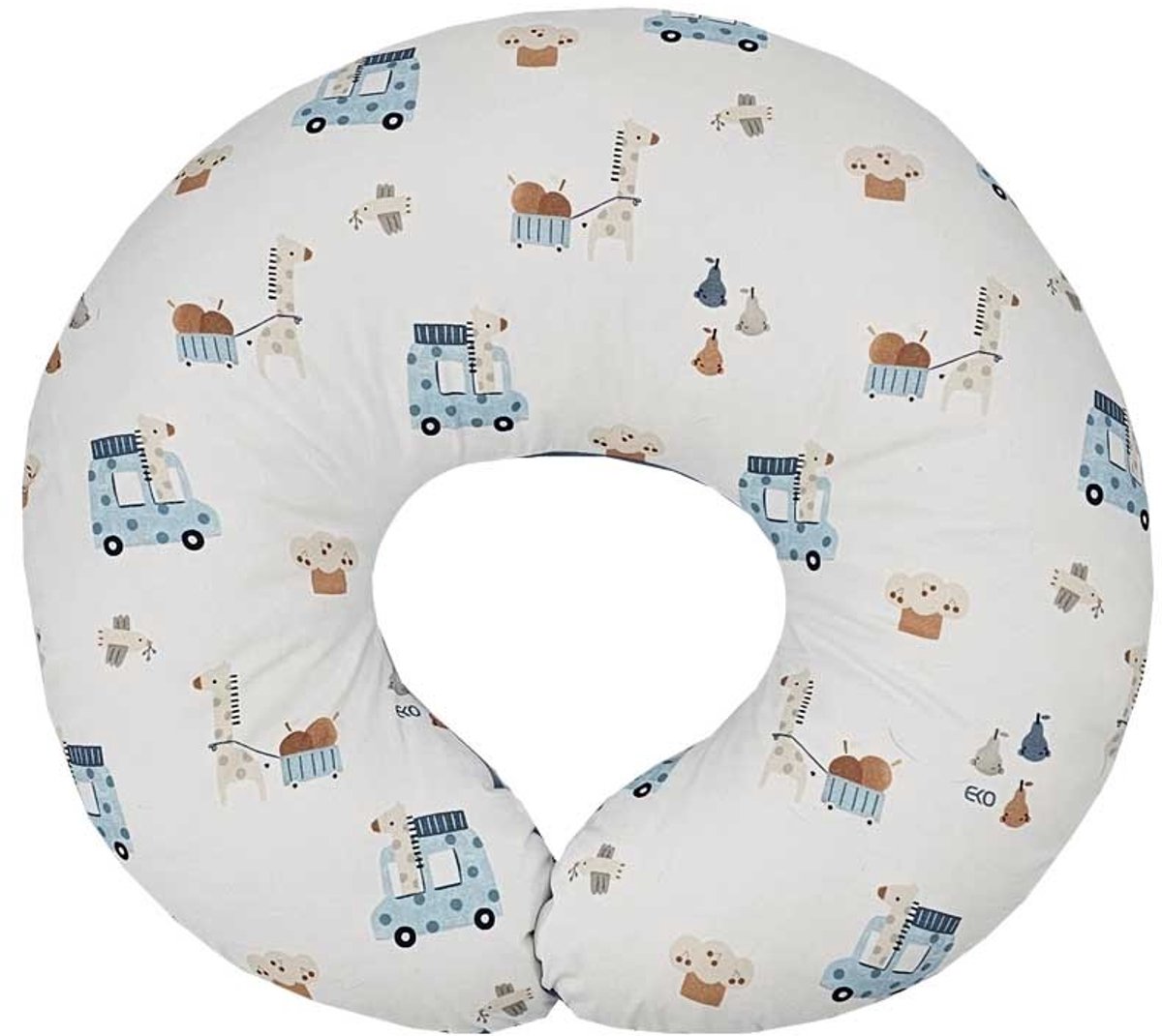 Velvet breastfeeding croissant GIRAFFE/BLUE