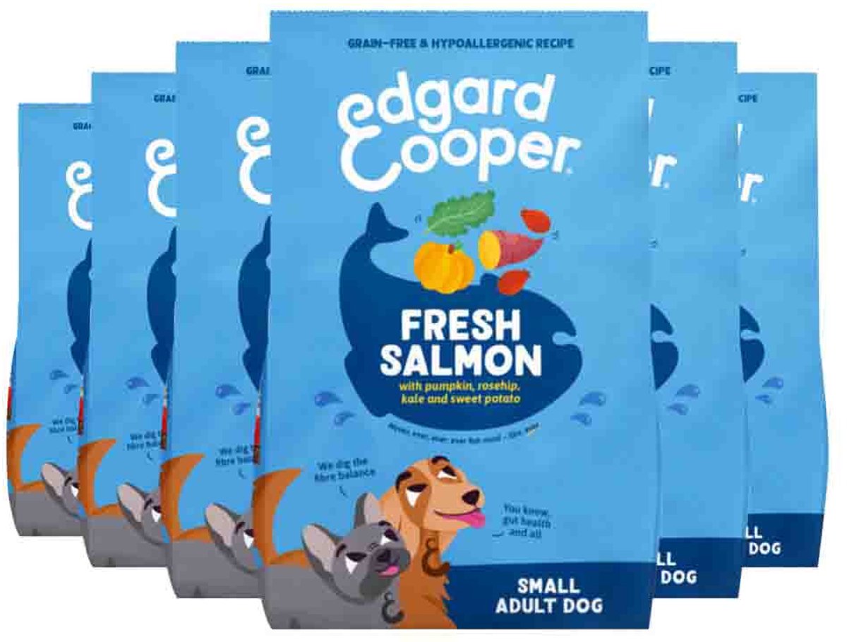 Edgard & Cooper Hondenvoer Droog Adult Small Zalm - 6 x 700 gr - Voordeelverpakking