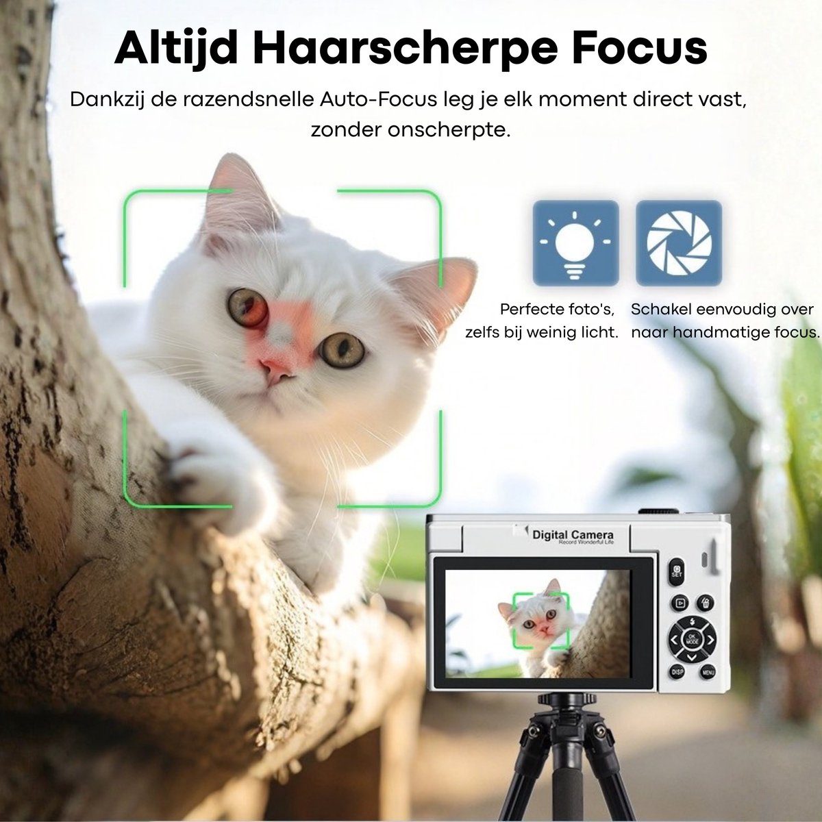 Vizual 75MP Camera met 4K Video en 32GB SD-kaart thumbnail 5