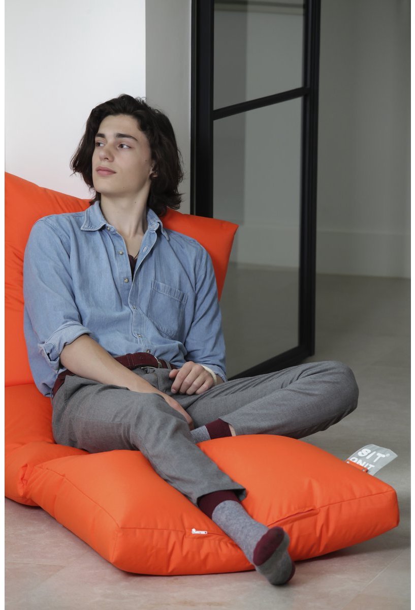 Sit On It Zitzak - Lounge Zitzak - Multifunctioneel - Oranje - Duurzaam en Lichtgewicht - Perfect voor Binnen en Buiten DUBBEL PLEZIER - oranje